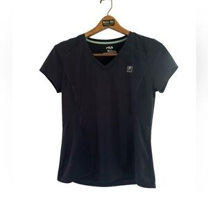 Fila Sport Short Sleeve Workout Top - Womens Size Medium - Navy Blue